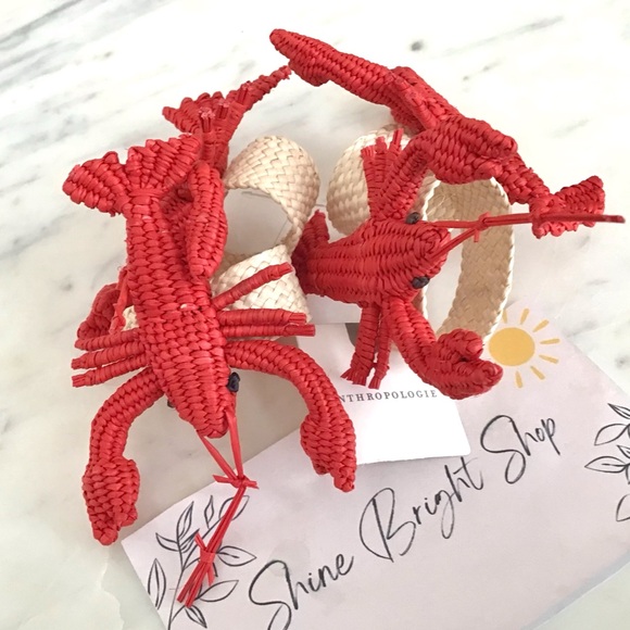 Anthropologie Lobster Handwoven Napkin Rings, Set of 4, NWT RARE - Picture 7 of 7